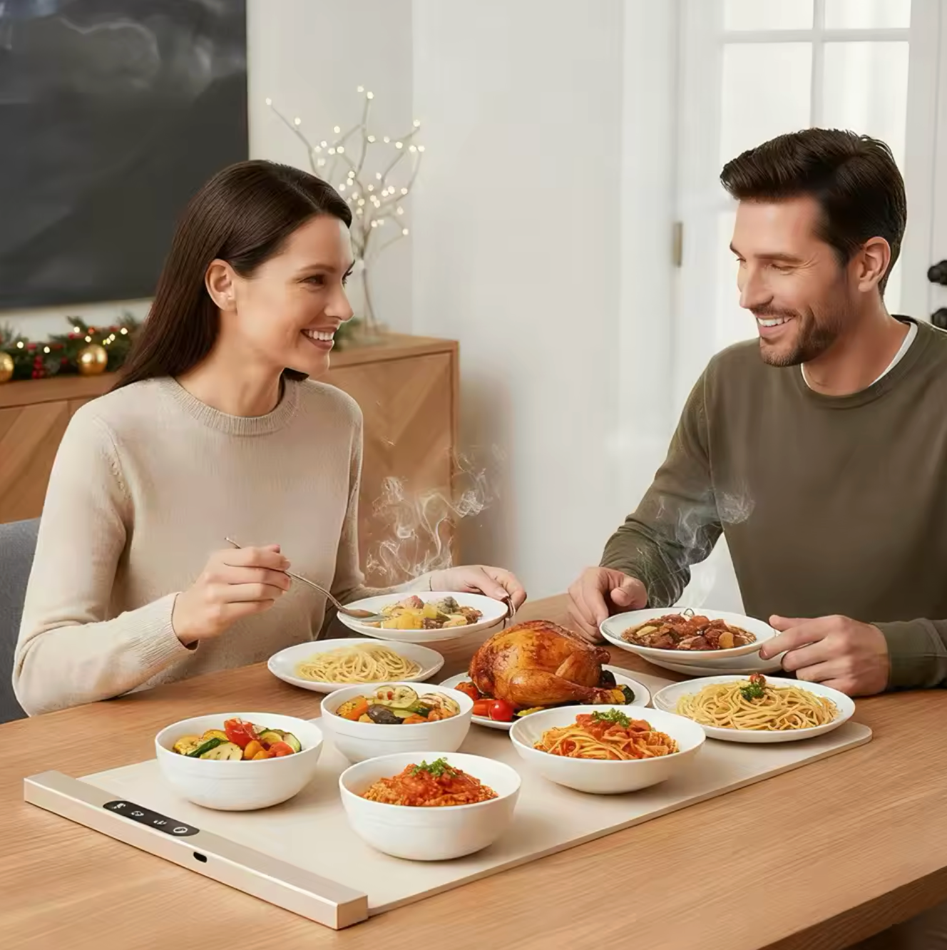 طبق تسخين ذكي - حافظ على حرارة أطباقك لفترة طويلة 